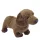 Plüss tacskó figura – sötétbarna, 24 cm