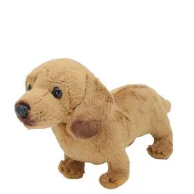 Plüss tacskó figura (24 cm) – világosbarna