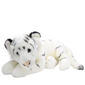 Plüss figura fekvő fehér tigris (60 cm)