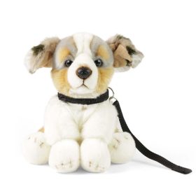 Plüss ausztrál juhászkutya pórázzal 28 cm