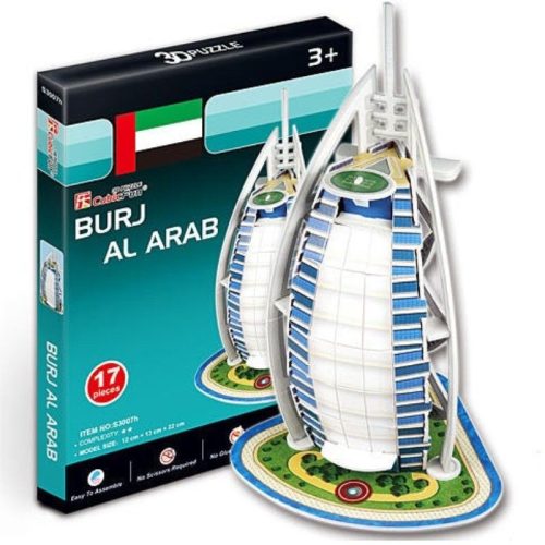 CubicFun S3007H 3D mini puzzle - Burdzs al-Arab (17 db-os)