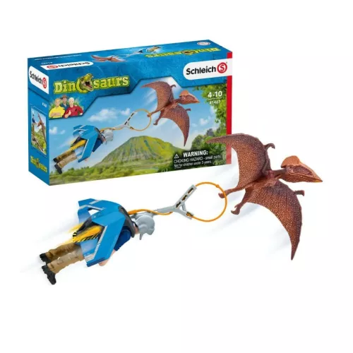 Schleich Dinosaurs 41467 Jetpackes üldözés játékszett