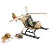 Schleich Wild Life 42476 Állatmentő helikopter játékszett