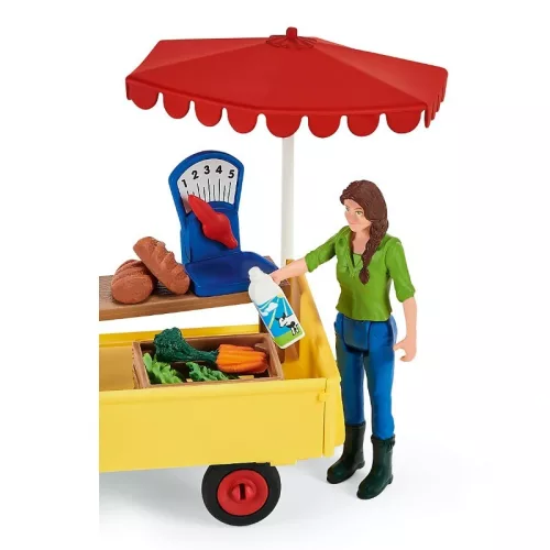 Schleich Farm World 42528 mobil piaci stand játékszett