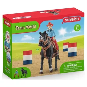 Schleich Farm World 42576 Hordóverseny tehenészlánnyal