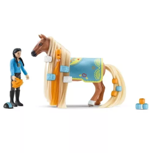 Schleich Horse Club 42585 Sofia's Beautie kezdőkészlet Kim és Carmelo figura