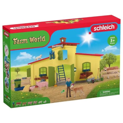 Schleich Farm World 42605 Nagy farm állatokkal