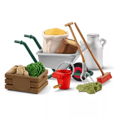 Schleich Farm World 42610 istállógondozási kiegészítők játékszett