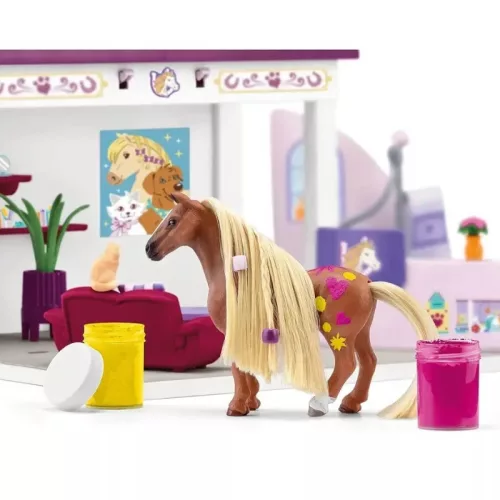 Schleich Horse Club Sofia's Beauties 42614 Kiskedvenc szépségszalon játékszett