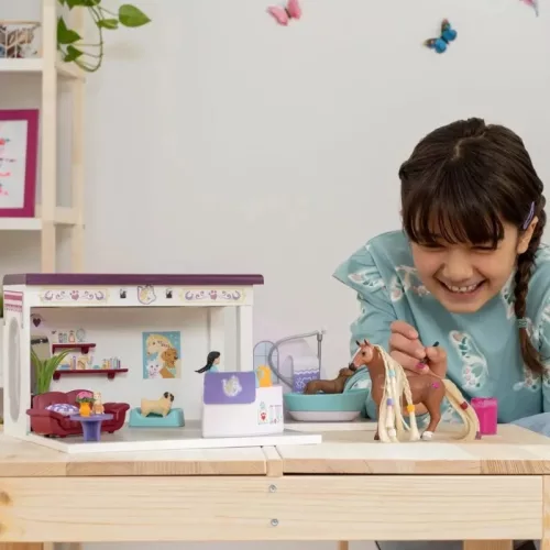 Schleich Horse Club Sofia's Beauties 42614 Kiskedvenc szépségszalon játékszett