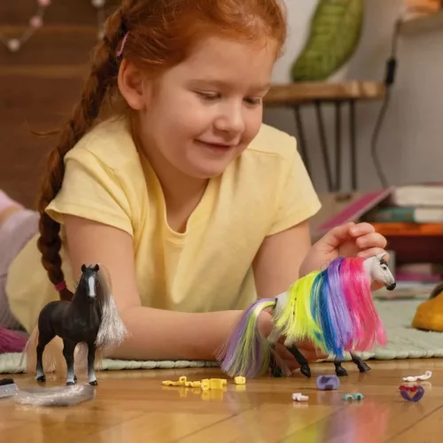 Schleich Horse Club Sofia's Beauties 42654 sörény és farok kiegészítő játékszett – Szivárvány