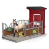 Schleich Farm World 42724 Ponybox Musztáng kancával