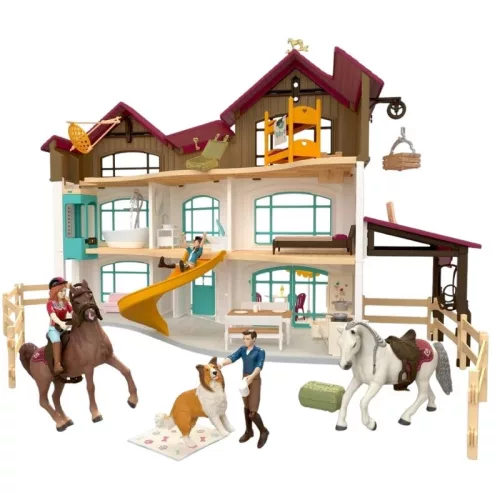 Schleich Horse Club 42785 Tóparti villa és lovarda játékkészlet