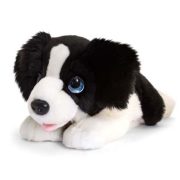 Fekvő plüss fekete-fehér kutya figura - Border Collie (47 cm)