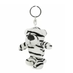 Fehér tigris plüss kulcstartó (8 cm)