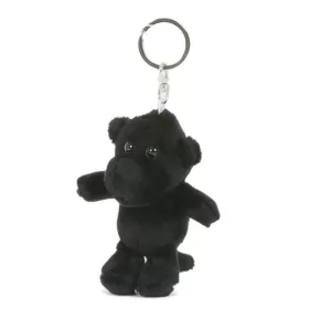 Plüss fekete párduc kulcstartó (8 cm)