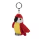Plüss piros papagáj kulcstartó (8 cm)