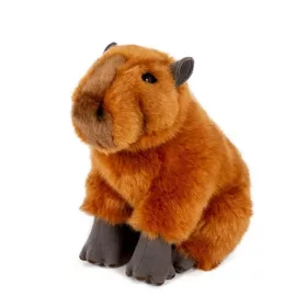 Capybara vízidisznó élethű ülő plüss figura (25 cm)
