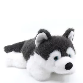 Puha plüss husky figura 25 cm