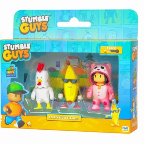 Stumble Guys figuracsomag - Chicken, Banana Guy, Meowmer