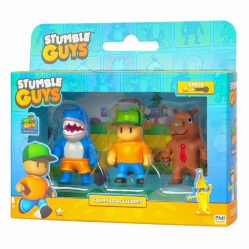 Stumble Guys figuracsomag - Megalodon, Mr. Stumble, Capybara