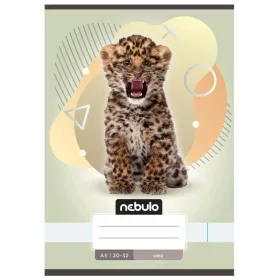 Nebulo A/5 sima füzet – Állatos minták Leopárd (20-32)