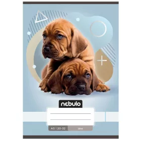 Nebulo A/5 sima füzet – Állatos minták kutyás (20-32)