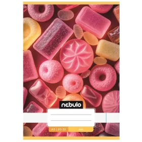Nebulo A/5 sima füzet – Cuki minták Édességek (20-32)