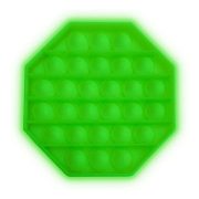 Push Popper Sötétben Világító Pop-It - Zöld Nyolcszög