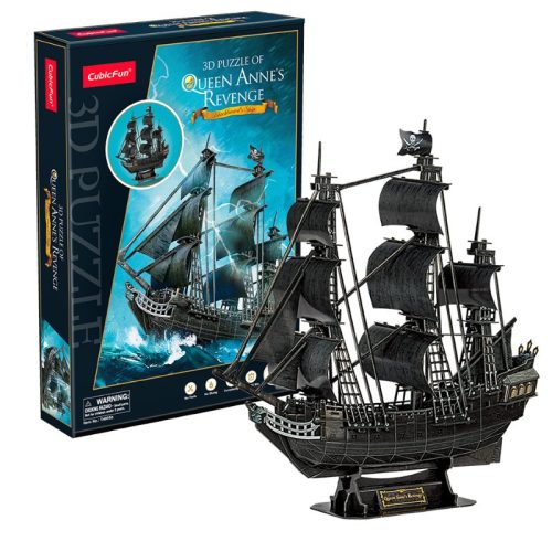 CubicFun T4005 3D puzzle – Queen Anne's Revenge kalózhajó (180 db)