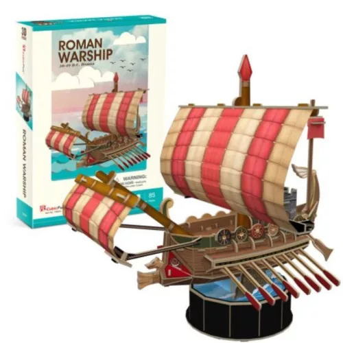 CubicFun 3D puzzle – Római hadihajó (85 db)