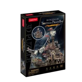 3D puzzle Kalózhajó kikötővel – CubicFun Toys
