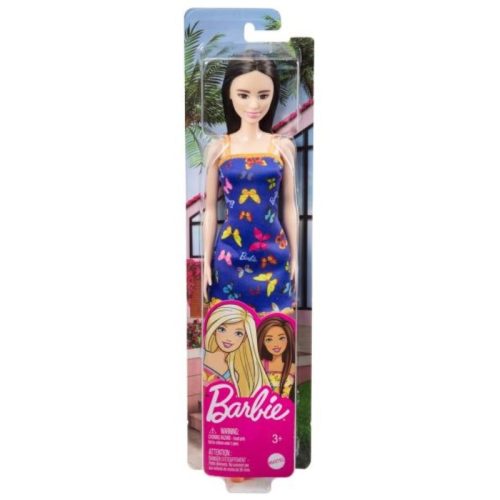 Chic Barbie - Fekete hajú Barbie baba kék pillangós ruhában
