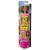 Chic Barbie - Barna hajú Barbie baba sárga pillangós ruhában