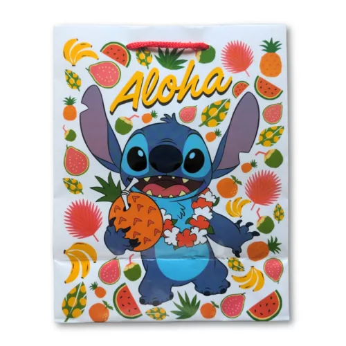 Disney papír ajándéktasak – Stitch (Aloha) mintával – Stitch