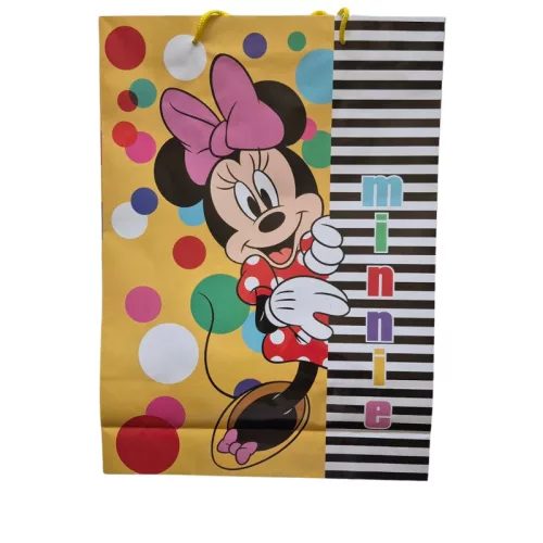 Disney Minnie Mouse 'Be Happy' ajándéktasak – XL méret (330x455x100 mm)