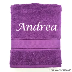 Neves törölköző hímzett Andrea felirattal