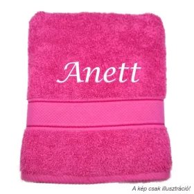 Neves törölköző hímzett Anett felirattal