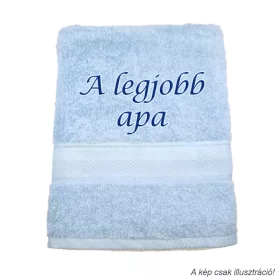 Hímzett törölköző „A legjobb apa" felirattal