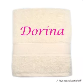 Neves törölköző hímzett Dorina felirattal