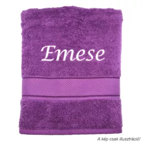 Neves törölköző hímzett Emese felirattal