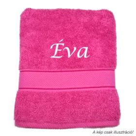 Neves törölköző hímzett Éva felirattal
