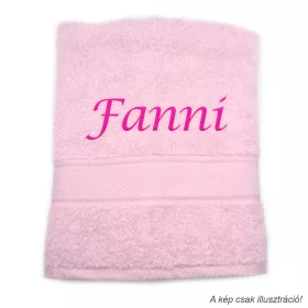 Neves törölköző hímzett Fanni felirattal