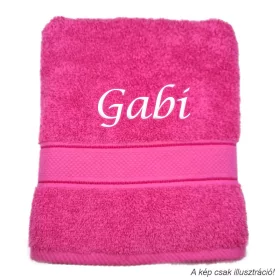 Neves törölköző hímzett Gabi felirattal