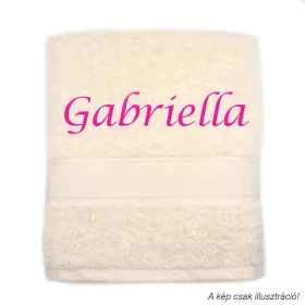 Neves törölköző hímzett Gabriella felirattal