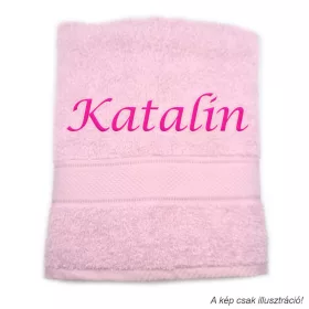 Neves törölköző hímzett Katalin felirattal