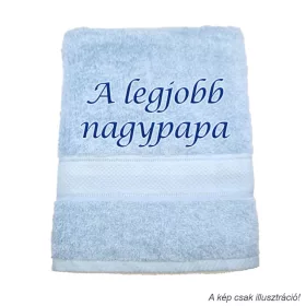 Hímzett törölköző A legjobb nagypapa felirattal