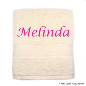 Neves törölköző hímzett Melinda felirattal