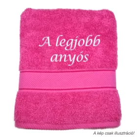 Hímzett törölköző A legjobb anyós felirattal