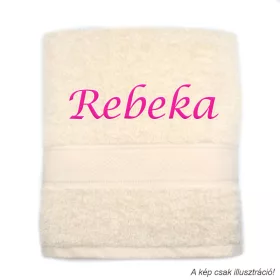 Neves törölköző hímzett Rebeka felirattal